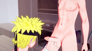 Naruto Yaoi raw Kiba twink fucks Naruto senseless bareback