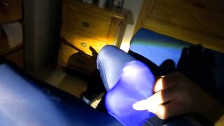 Tight spandex fills me with pleasure as I cum in underwear