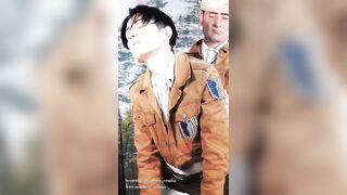 Attack on Titan Eruri Cosplay Teaser: Rough Daddy Levi x Twink Yaoi Passion