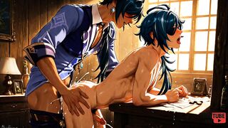 Genshin Impact Kaeya Yaoi Twink Gets Destroyed Hard
