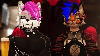 Gay furry VR PMV cuckold cleanup fucks happy couple raw
