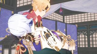 Ayato squirts for Thoma raw gay genshin porn