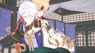 Ayato squirts for Thoma raw gay genshin porn
