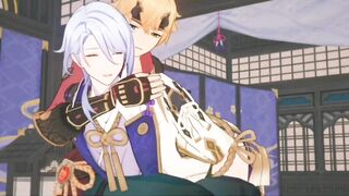 Ayato squirts for Thoma raw gay genshin porn