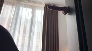 Straight guy fucks his own deep asshole with dildo and buttplug