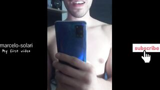 My first video got so many cumshits on my face wow