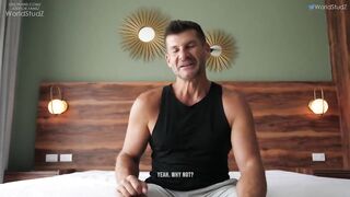 Married muscle daddy milked raw by skinny twink until he loses control