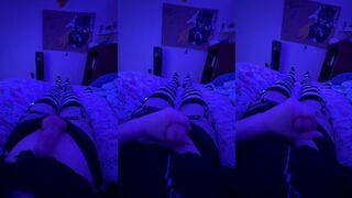 Massive Cumshot Femboy Solo Edging Big Dick Handjob