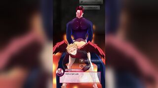 Endeavor Roughly Impales Hawks in Raw anime yaoi Fuck