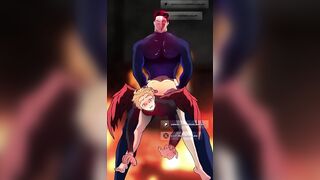 Endeavor Roughly Impales Hawks in Raw anime yaoi Fuck