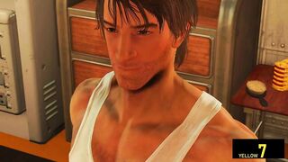 Vault Dweller wrecks newcomer with his big dick