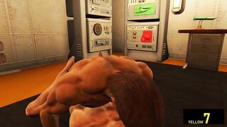 Vault Dweller wrecks newcomer with his big dick