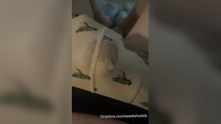 Swedish celebrity stripped bare gushes cum in his tighty whities