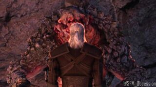 Gay monster fucks Geralt with his huge dick in impossible troll cock raw animation