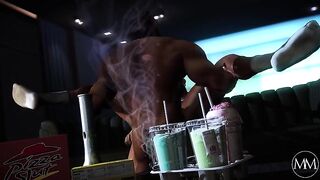 Macho musk raw hardcore BBC hunk fists deep in tattooed gay daddy