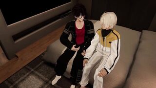 Gay hentai femboy anal 3D gay couple pounded raw in VRChat gay games