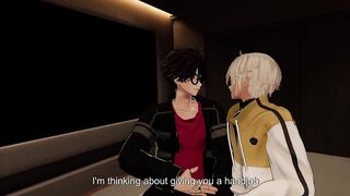 Gay hentai femboy anal 3D gay couple pounded raw in VRChat gay games