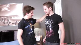 Broke straight boys raw big dick anal ginger gay sex
