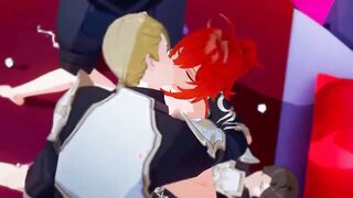 Diluc gets brutally fucked in Orgy Genshin Impact R34