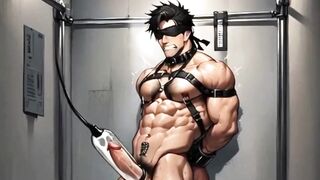 Sucking his anime dick hard till it explodes with cum