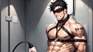 Sucking his anime dick hard till it explodes with cum