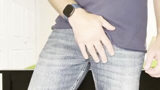 Big dick squirting thick ropes of cum inside boxers heavy breathing solo male orgasm