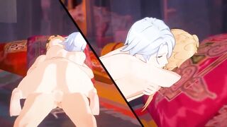 Genshin Impact Ayato Thoma gay animated hentai fucking
