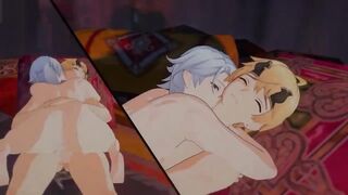 Genshin Impact Ayato Thoma gay animated hentai fucking