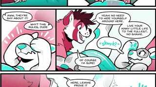 Furry pool party destroyed by massive pooltoy gagging hungry furries