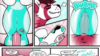 Furry pool party destroyed by massive pooltoy gagging hungry furries