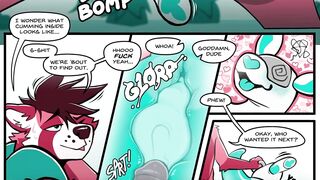 Furry pool party destroyed by massive pooltoy gagging hungry furries