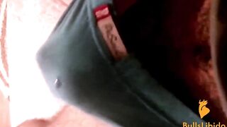 Moaning and making a cum mess in my undies while jerking off