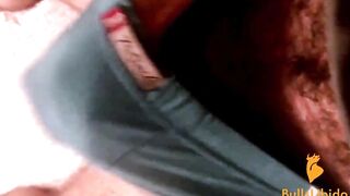 Moaning and making a cum mess in my undies while jerking off