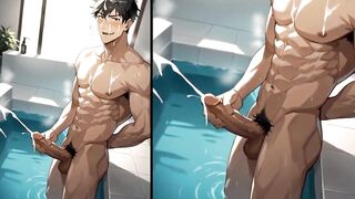 Big ass bottom wrecked in luxury resort squirt fest gay yaoi anime hentai