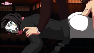 Rengoku wrecks Enmu raw yaoi anime hentai doggystyle