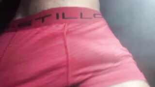 My thick cock stretching tight underwear raw growth solo gay