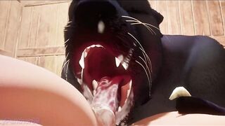 Furry panther rims ass all day deep in the wild life game