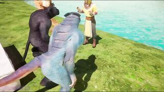Furry panther rims ass all day deep in the wild life game