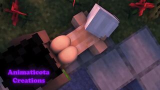 Gay Minecraft Hentai Twink destroys Greenhouse with rough Rough Sex