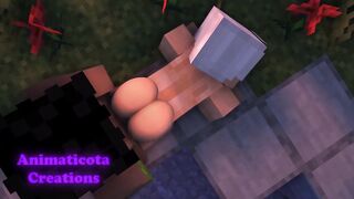 Gay Minecraft Hentai Twink destroys Greenhouse with rough Rough Sex