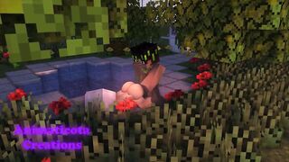 Gay Minecraft Hentai Twink destroys Greenhouse with rough Rough Sex