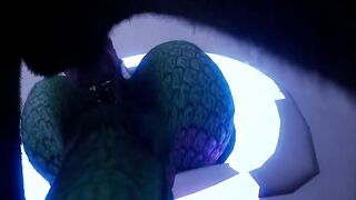 Furry Wolf and Dragon Glory Hole Rough Creampie Gay Animation