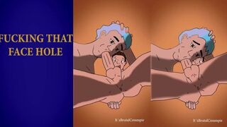 Face fucked twink gushing cum in mouth raw gay animation