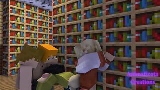 Twink gangbanged in the library creampie anal threesome