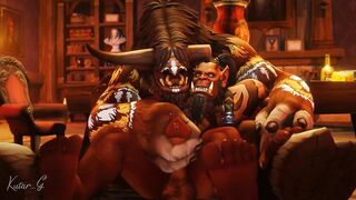 Tauren x Orc 3D Animation Rough Gay Furry Yiff