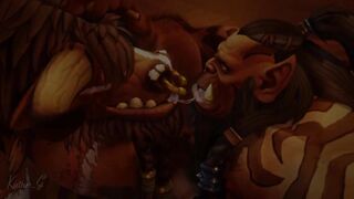 Tauren x Orc 3D Animation Rough Gay Furry Yiff