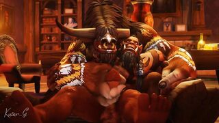 Tauren x Orc 3D Animation Rough Gay Furry Yiff