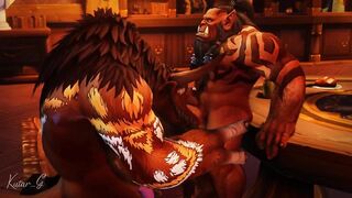 Tauren x Orc 3D Animation Rough Gay Furry Yiff