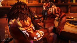 Tauren x Orc 3D Animation Rough Gay Furry Yiff
