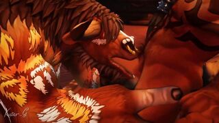 Tauren x Orc 3D Animation Rough Gay Furry Yiff